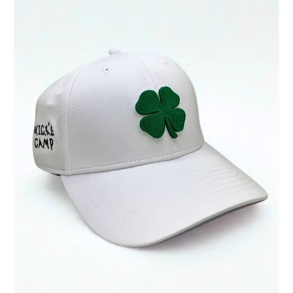 Black Clover Premium Clover 16 Flex Fit Hat White S/M Nick's Camp NWT Golf Cap